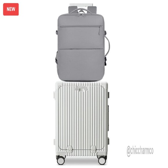 Hard Shell Spinner Luggage Set with USB Port & Laptop Bag